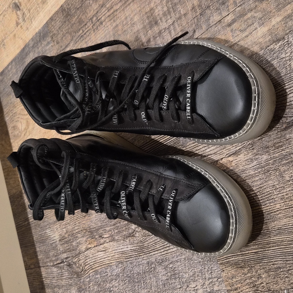 Oliver Cabell Black High-Top Sneakers - Jabbar High